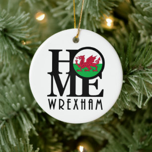 ZUHAUSE Wrexham Wales Keramik Ornament