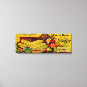 Zuhause-Zuckermais LabelJay, ICH Leinwanddruck