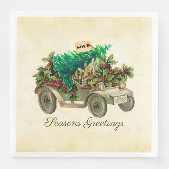 Zuhause zum Baumpapier Napkin Serviette (Vorderseite)