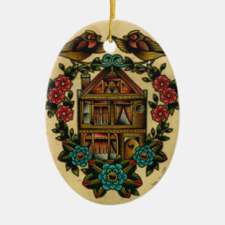 Zuhausebonbon-Zuhause Keramikornament