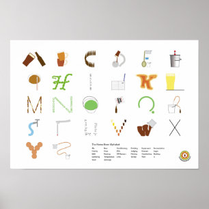 Zuhausebrew-Alphabet-Plakat Poster