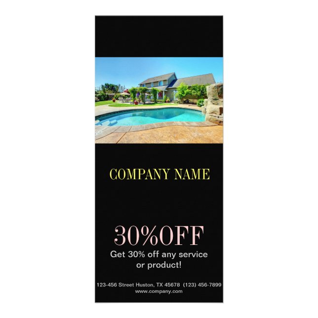 Zuhauseerneuerung Realtor-Poolwartung Werbekarte (Vorne)