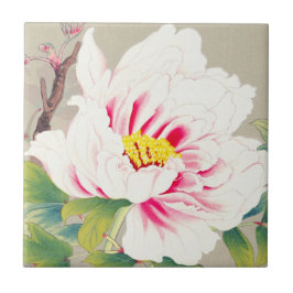 Zuigetsu Ikeda japanische Blumenkunst rosa Kamelie Fliese