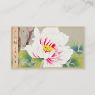 Zuigetsu Ikeda Pinke Kamelie japanische Blumenkuns Visitenkarte