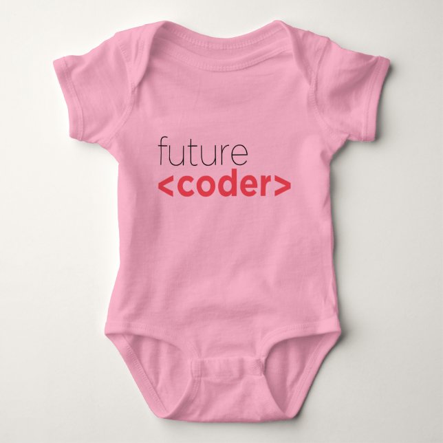 Zukunft <coder> Onsie Baby Strampler (Vorderseite)