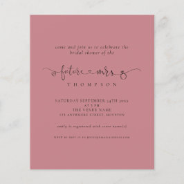 Zukunft des Haushalts Brautparty Dusty Rose Einlad