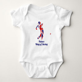 Zukunft des Swing-King | Union Jack Flag Golf Play Baby Strampler