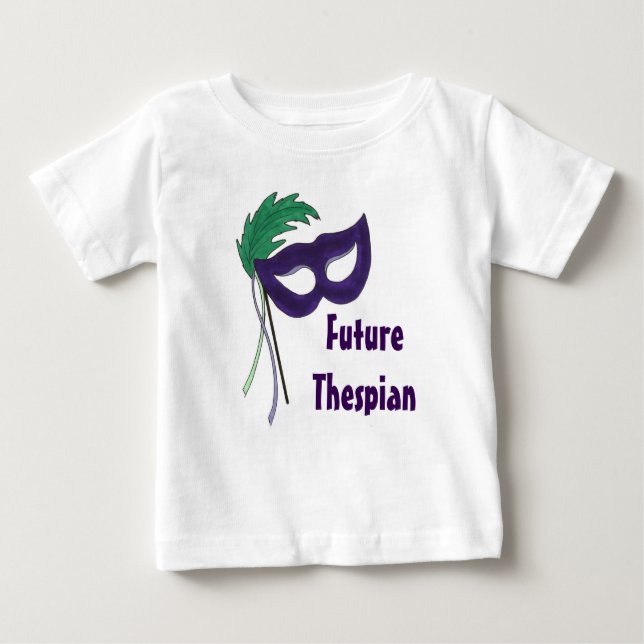 Zukunft Diese Lila Drama Masquerade Maske Baby T-shirt (Vorderseite)