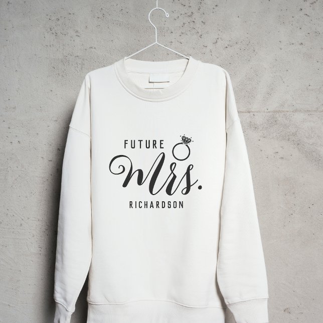Zukunft Frau Bride, Fiancé Verlobung Geschenk Cust Sweatshirt (Von Creator hochgeladen)