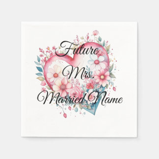 Zukunft Frau Bride-to-be-Verlobung Serviette