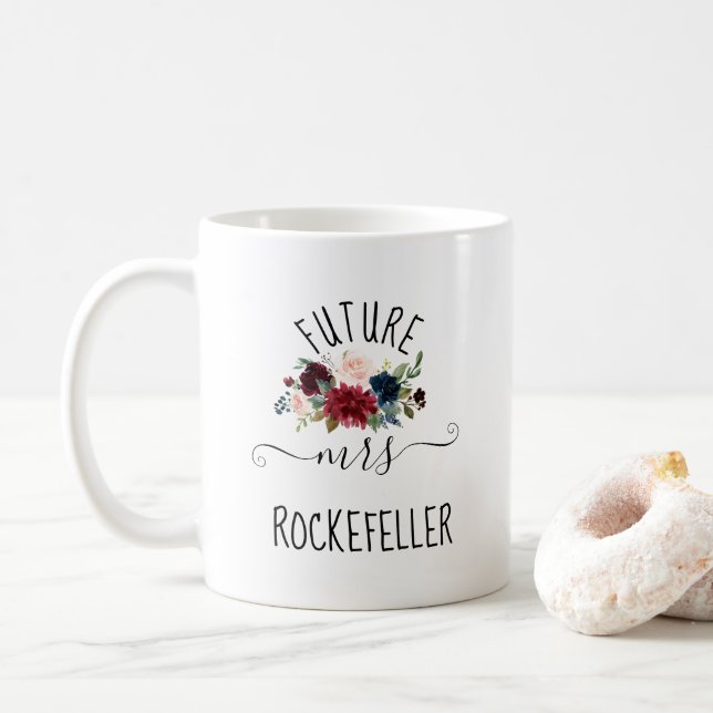 Zukunft Frau Custom Verlobung Geschenk, Bride to B Kaffeetasse (Mit Donut)