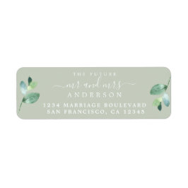 Zukunft Frau Green Foliage Wedding Rücksendeadress