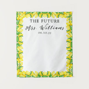 Zukunft Frau Lemon Brautparty Fotoshop Hintergrund Wandteppich