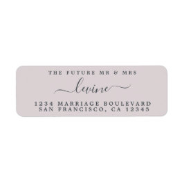 Zukunft Frau Pastel Lila Wedding Rücksendeadresse