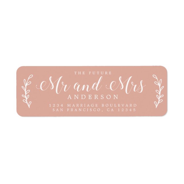 Zukunft Frau Script Dusty Pink Rücksendeadresse (Vorne)