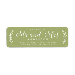 Zukunft: Frau Script Leaf Green Rücksendeadresse