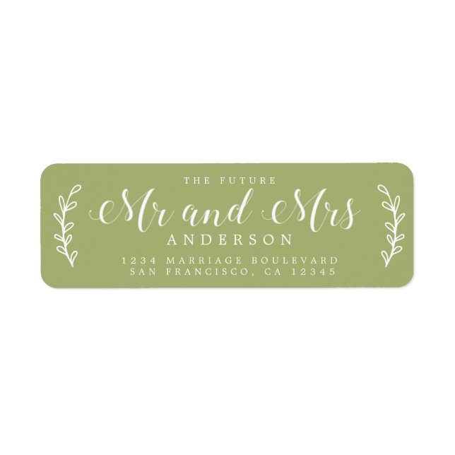 Zukunft: Frau Script Leaf Green Rücksendeadresse (Vorne)