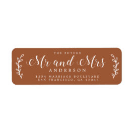 Zukunft Frau Script TerraCotta Rücksendeadresse