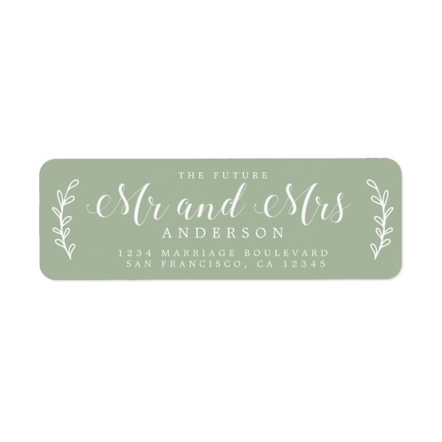 Zukunft Frau Scrirel Laurel Green Rücksendeadresse (Vorne)