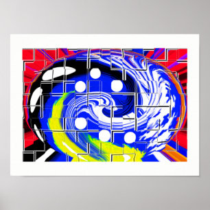 Zukunft Galaxie Karte Poster