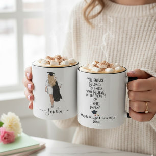 Zukunft Gehört Träumern Abschluss Name Zitat Tasse