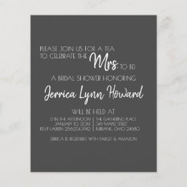 Zukunft Herr & Mrs. Brautparty Flyer