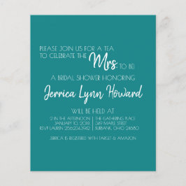 Zukunft Herr & Mrs. Brautparty Flyer