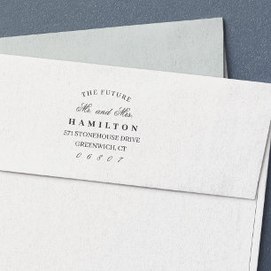 Zukunft Herr und Frau   RÜCKSENDEADRESSE Permastempel