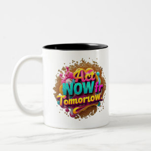 "Zukunft im Mittelpunkt" Zweifarbige Tasse