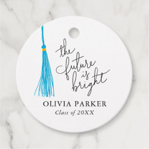 Zukunft ist Bright Sky Blue Tassel Grad Party Geschenkanhänger