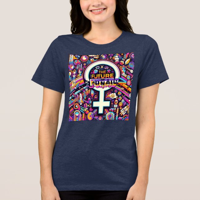 Zukunft ist weiblich Tri-Blend shirt (Vorderseite)