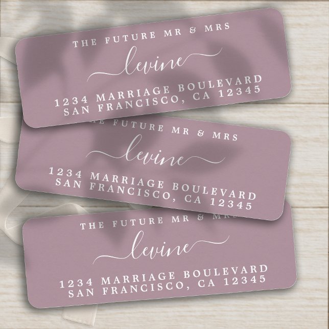 Zukunft Mauve Wedding Rücksendeadresse (Von Creator hochgeladen)