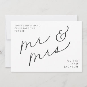 Zukunft Mr. & Mrs. Script Foto B/W Save the Date