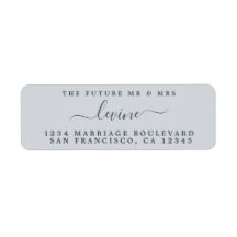 Zukunft Pastel Blue Wedding Rücksendeadresse