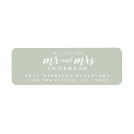 Zukunft Pastel Green Wedding Rücksendeadresse