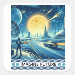 Zukunft Quadratischer Aufkleber