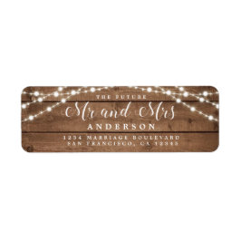 Zukunft Rustic Lights Wedding Rücksendeadresse