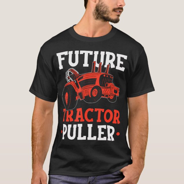 Zukunft Traktor Puller Traktor Ziehen Tractorpulli T-Shirt (Vorderseite)