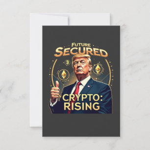 Zukünftig sicherer Crypto-Tag steigender Trump-Ver Dankeskarte
