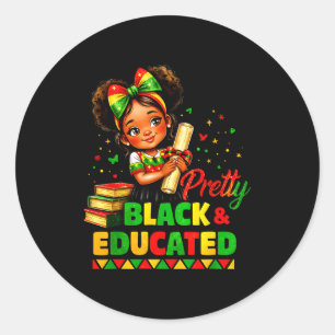 Zukünftige Absolventin einer HBCU, schwarze Geschi Runder Aufkleber