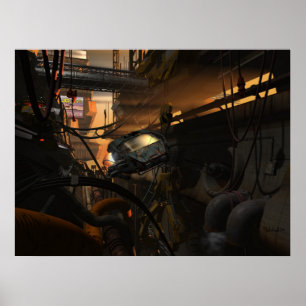 Zukünftige Banditen - Cyberpunkplakat Poster