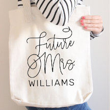 Zukünftige Frau Black Modern Script Custom Wedding