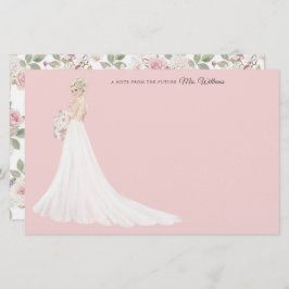 Zukünftige Frau Bride danke Ihnen Stationery Briefpapier