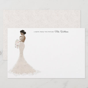 Zukünftige Frau Bride danke Ihnen Stationery Briefpapier