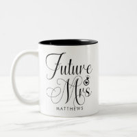 Zukünftige Frau Calligraphy Personalisiert Coffee 