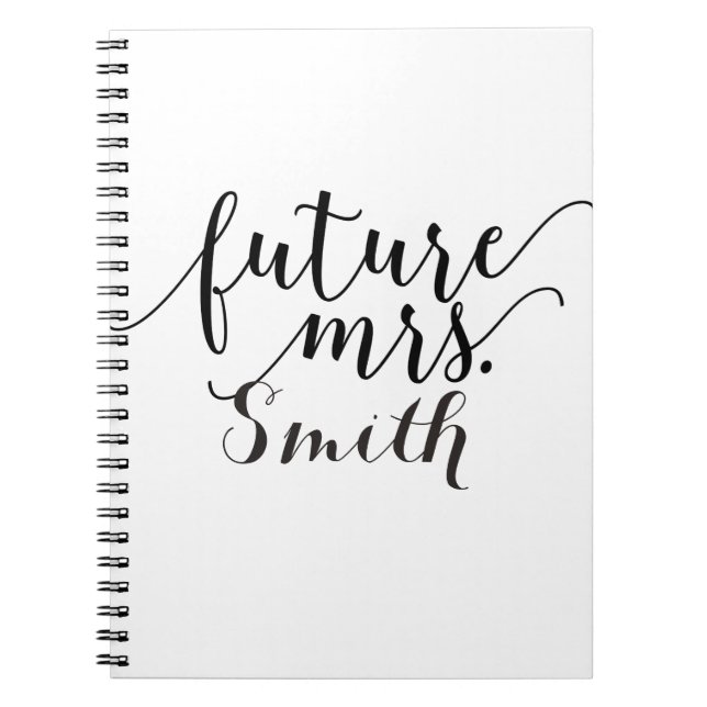 Zukünftige Frau Custom Wedding Planning Notebook Notizblock (Vorderseite)