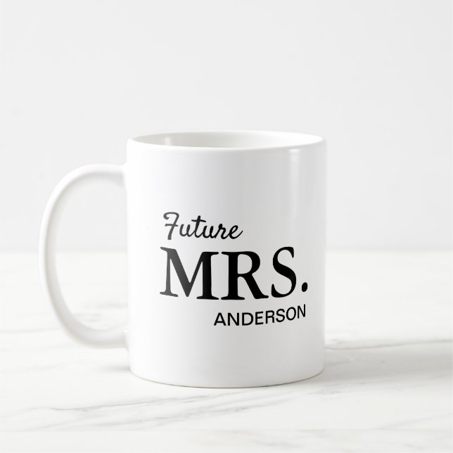 Zukünftige Frau Newly Verlobt Bride Kaffeetasse (Links)