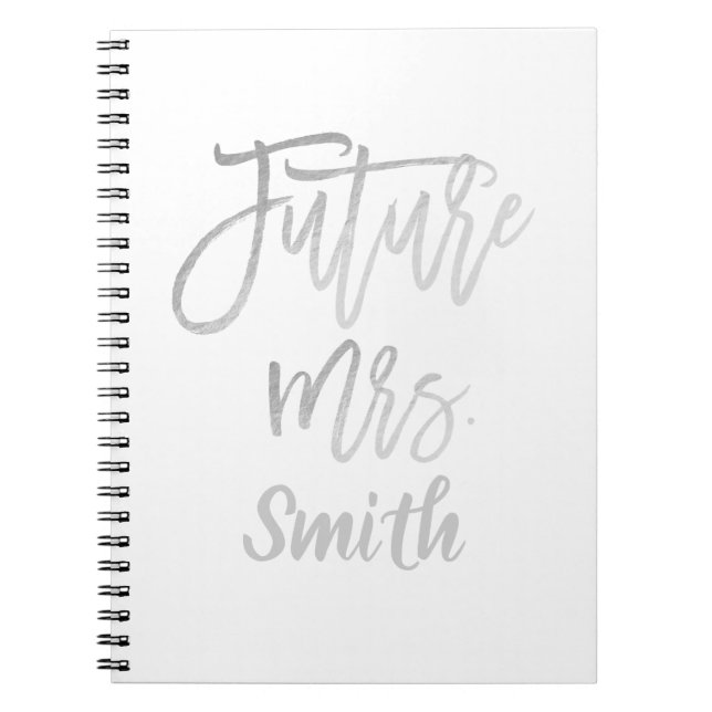 Zukünftige Frau Silver Script Wedding Planning Mod Notizblock (Vorderseite)