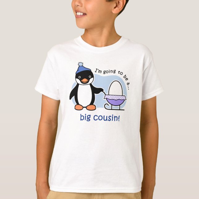 Zukünftige große Cousinpenguin-Mitteilungs-T - T-Shirt (Vorderseite)