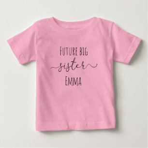 Zukünftige große Schwester + Name Baby T-shirt